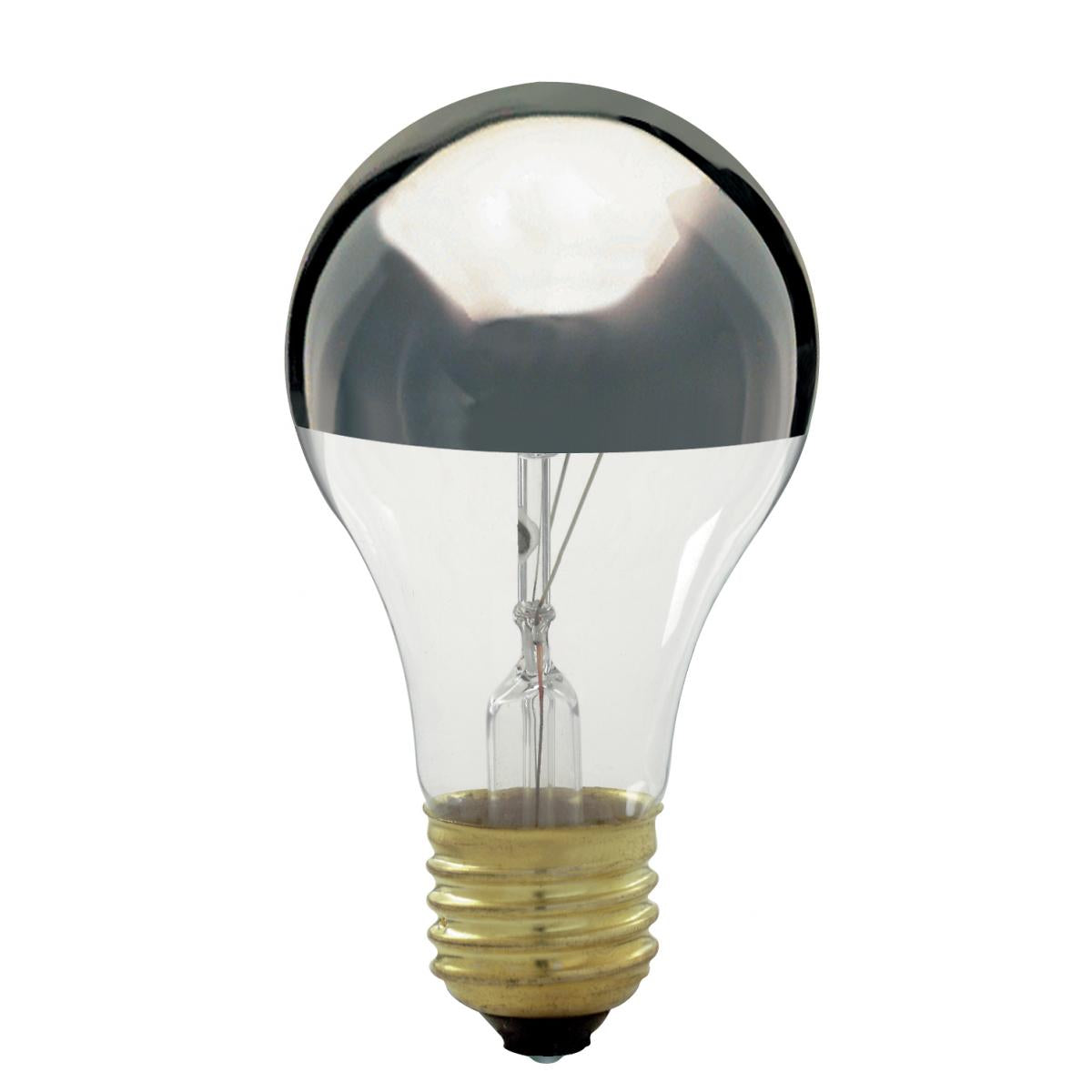 image of 100 Watt A19 Incandescent - Silver Crown - 1500 Average rated hours - 960 Lumens - Medium base - 130 Volt