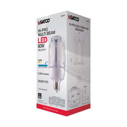 image of 90 Watt LED HID Replacement - 5000K - Mogul Extended base - Adjustable Beam Angle - Type B Ballast Bypass -100-277 Volt