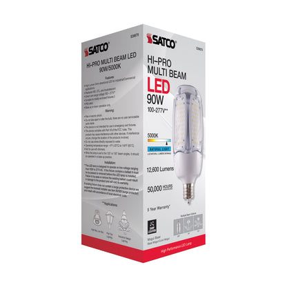 image of 90 Watt LED HID Replacement - 5000K - Mogul Extended base - Adjustable Beam Angle - Type B Ballast Bypass -100-277 Volt