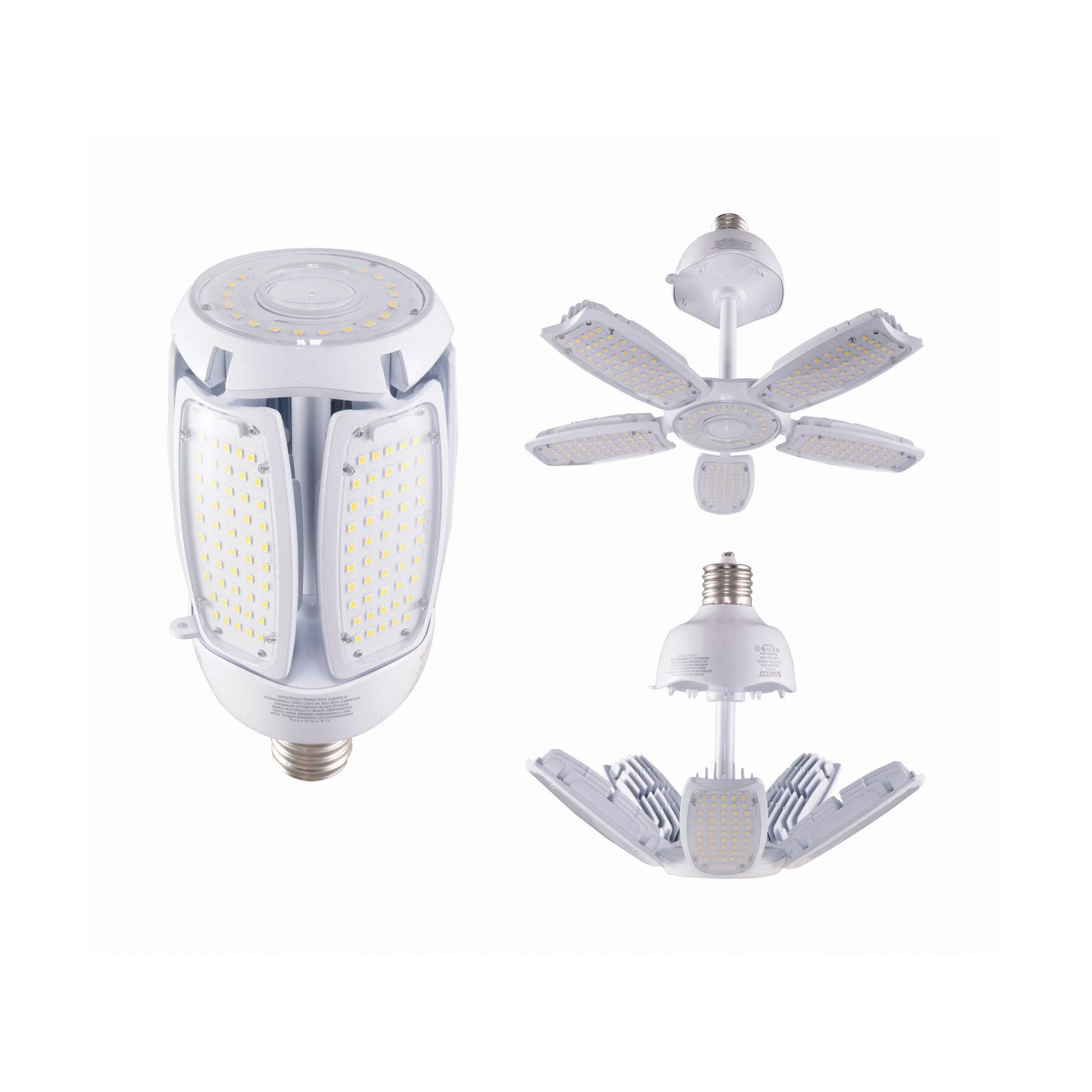 image of 90 Watt LED HID Replacement - 5000K - Mogul Extended base - Adjustable Beam Angle - Type B Ballast Bypass -100-277 Volt
