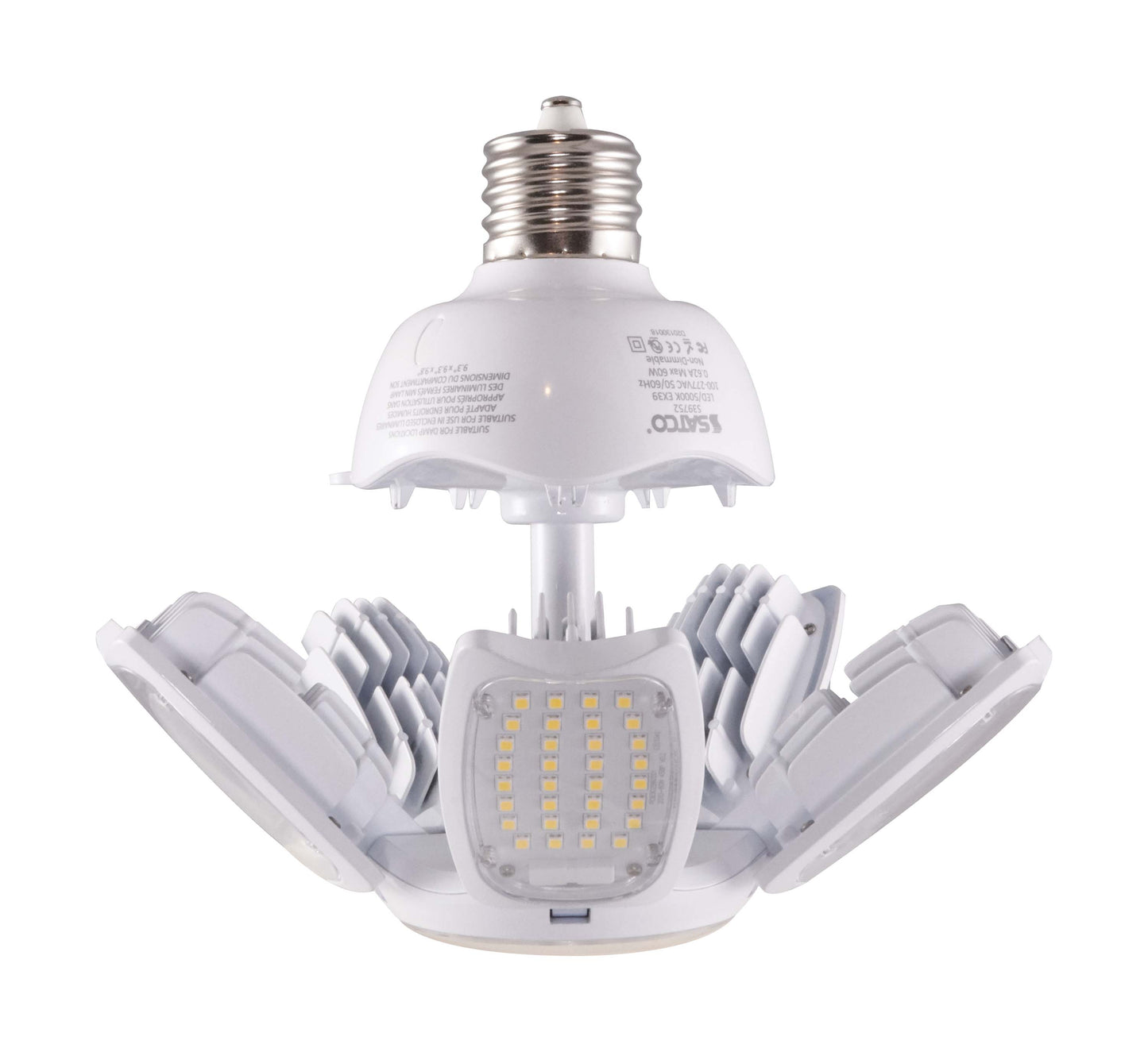image of 75 Watt LED HID Replacement - 5000K - Mogul Extended base - Adjustable Beam Angle - Type B Ballast Bypass -100-277 Volt