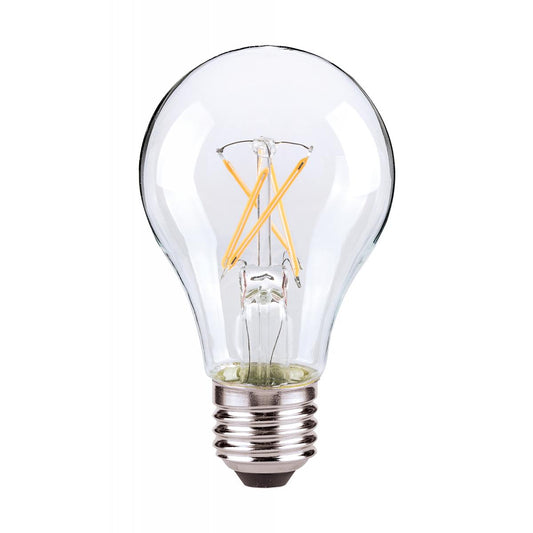 8 Watt A19 LED - Clear Finish - Medium base - 2700K - 120 Volt