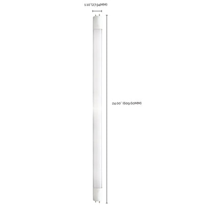 image of 9 Watt T8 LED - 2Ft - 3000K - Medium Bi Pin base - 50000 Average rated hours - 1100 Lumens - Type B - Ballast Bypass - Single or Double Ended Wiring
