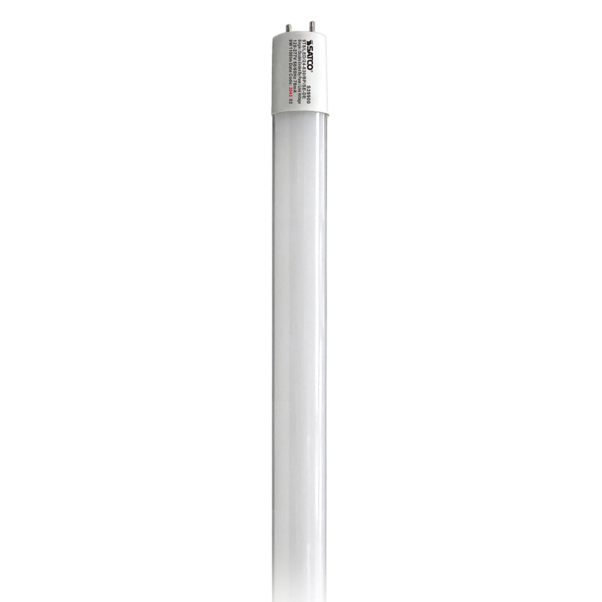 image of 9 Watt T8 LED - 2Ft - 3000K - Medium Bi Pin base - 50000 Average rated hours - 1100 Lumens - Type B - Ballast Bypass - Single or Double Ended Wiring