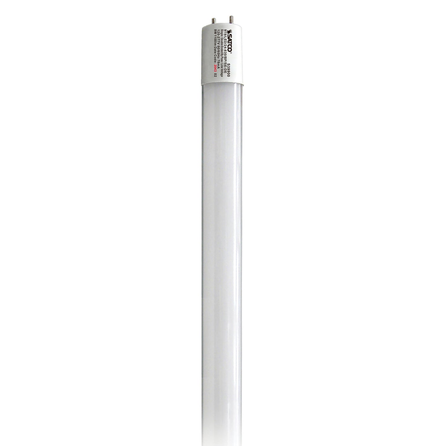 image of 9 Watt T8 LED - 2Ft - 3000K - Medium Bi Pin base - 50000 Average rated hours - 1100 Lumens - Type B - Ballast Bypass - Single or Double Ended Wiring
