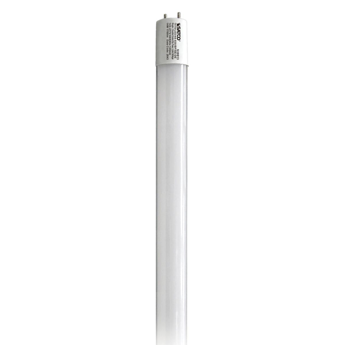 image of 14 Watt T8 LED - 4Ft - 3000K - Medium Bi Pin base - 50000 Average rated hours - 1700 Lumens - Type B - Ballast Bypass - Single or Double Ended Wiring