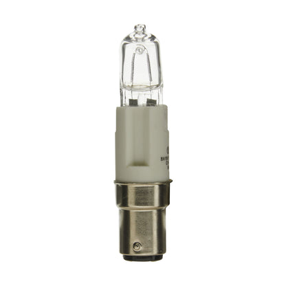 image of 100 Watt - Halogen - T4 Long - Clear - 2000 Average rated hours - 1600 Lumens - DC Bay base - 120 Volt
