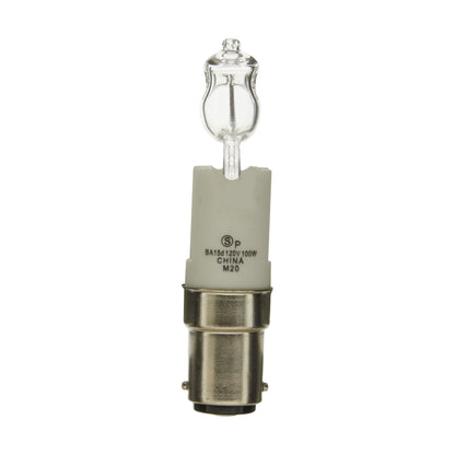 image of 100 Watt - Halogen - T4 Long - Clear - 2000 Average rated hours - 1600 Lumens - DC Bay base - 120 Volt