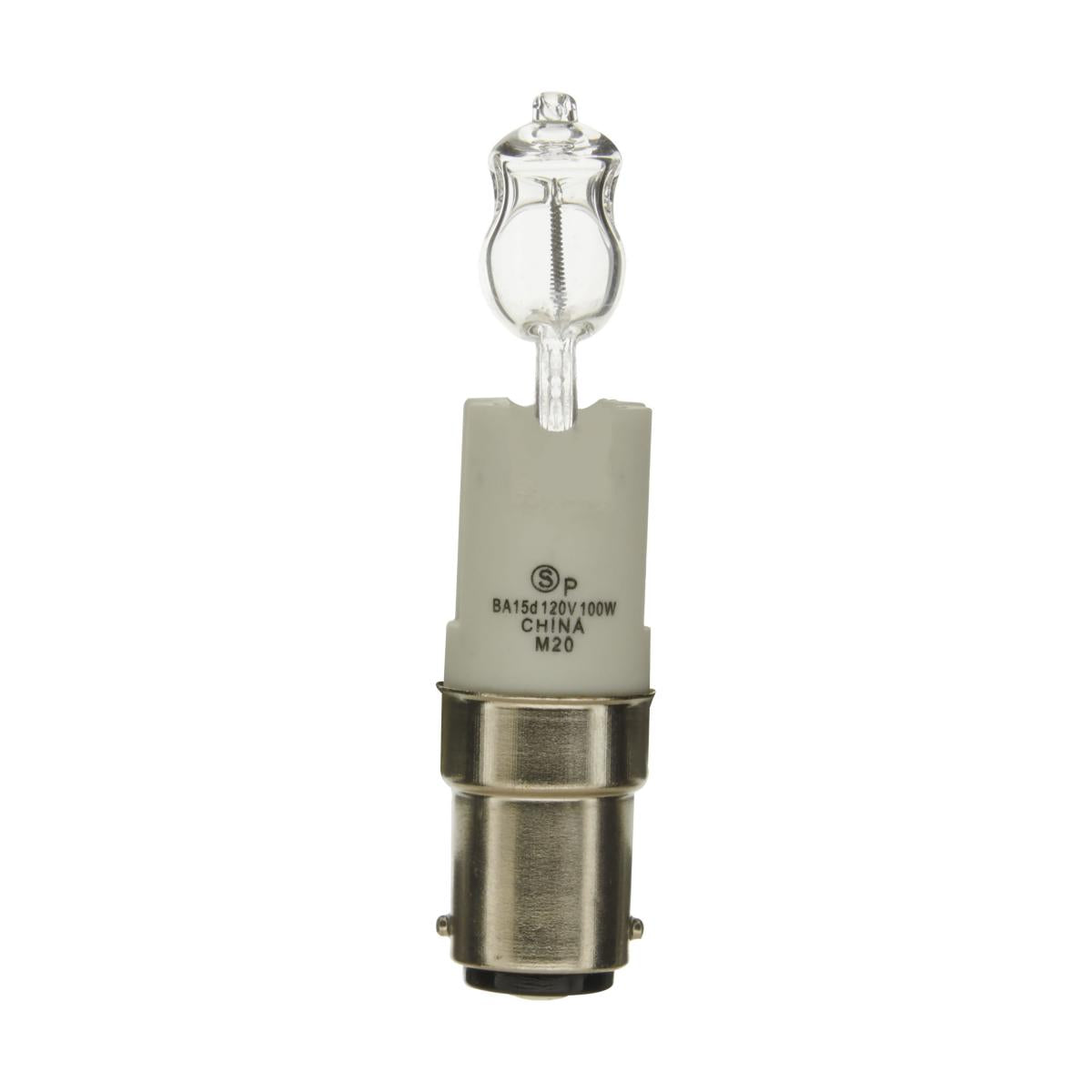image of 100 Watt - Halogen - T4 Long - Clear - 2000 Average rated hours - 1600 Lumens - DC Bay base - 120 Volt