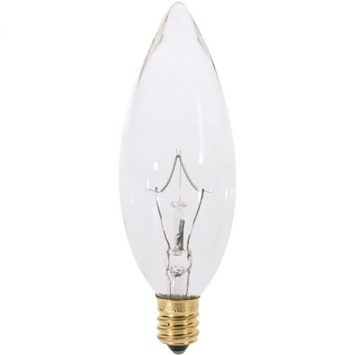 image of 25 Watt BA9 1/2 Incandescent - Clear - 1500 Average rated hours - 220 Lumens - European base - 120 Volt - 2-Card