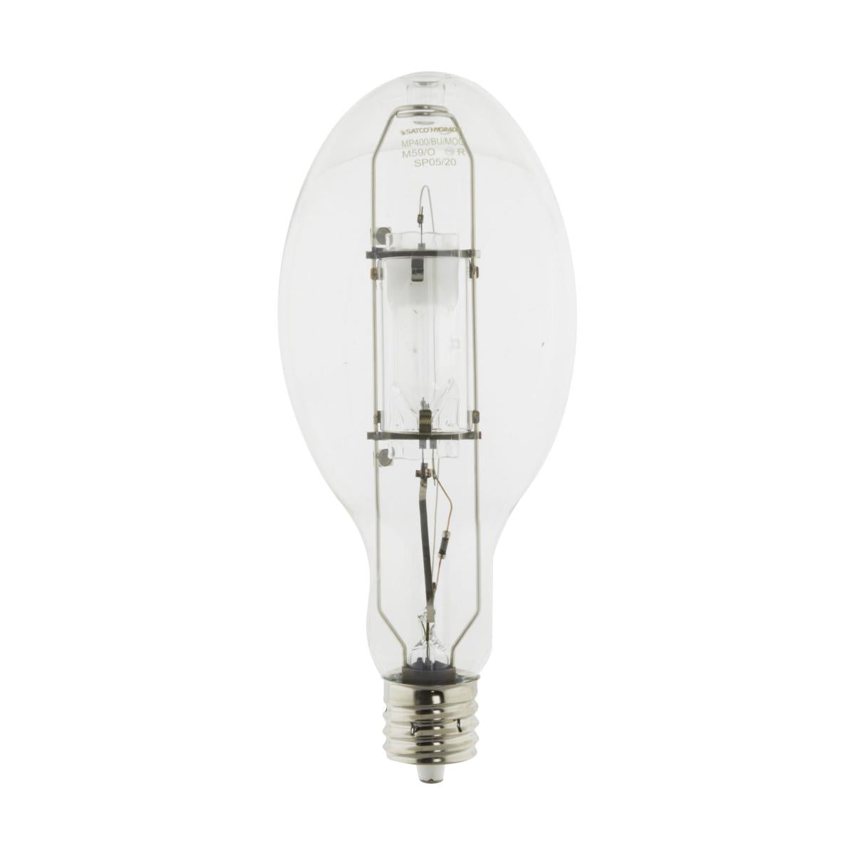 image of 400 Watt - Metal Halide HID - MP400 - Mogul base - ED37 - Clear - 65 CRI - 4200K