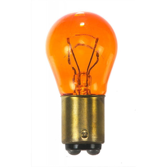 image of 26.88/8.26 Watt miniature - S8 - 1200/5000 Average rated hours - DC Bay base - Amber - 12.8/14 Volt
