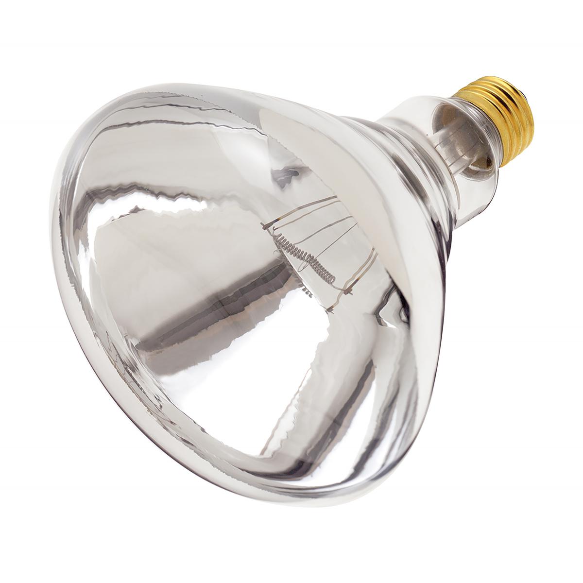 image of 375 Watt BR40 Incandescent - Clear Heat - 5000 Average rated hours - Medium base - 120 Volt - Shatter Proof