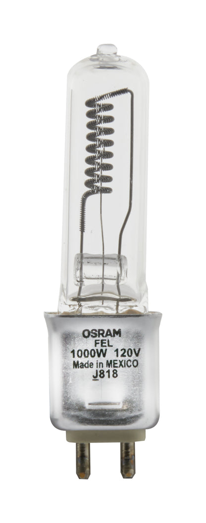 image of 1000 Watt - Halogen - T6 - Clear - G9.5 base - 120 Volt