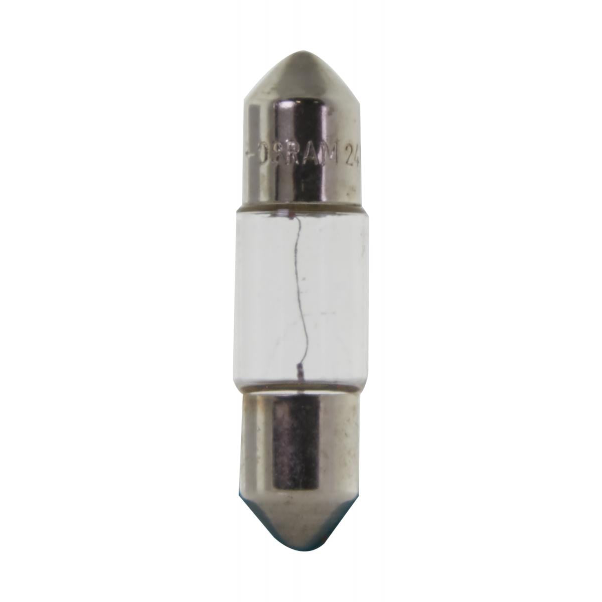 image of 3 Watt 6430 miniature - T2 3/4 - Clear - Festoon base SV7-8 - 24 Volt