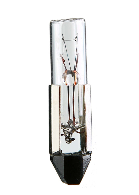 image of 0.84 Watt - Miniature - T2 - Clear - 15000 Average rated hours - Telephone slide base - 6 Volt