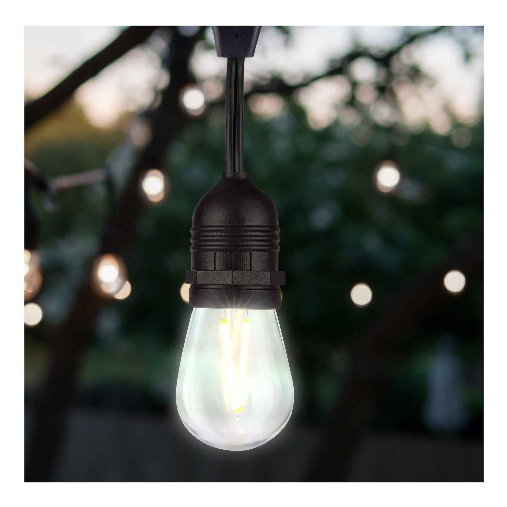 image of S14 LED String Light Replacement Bulb - 2700K - 120 Volt - Replacement 4-pack