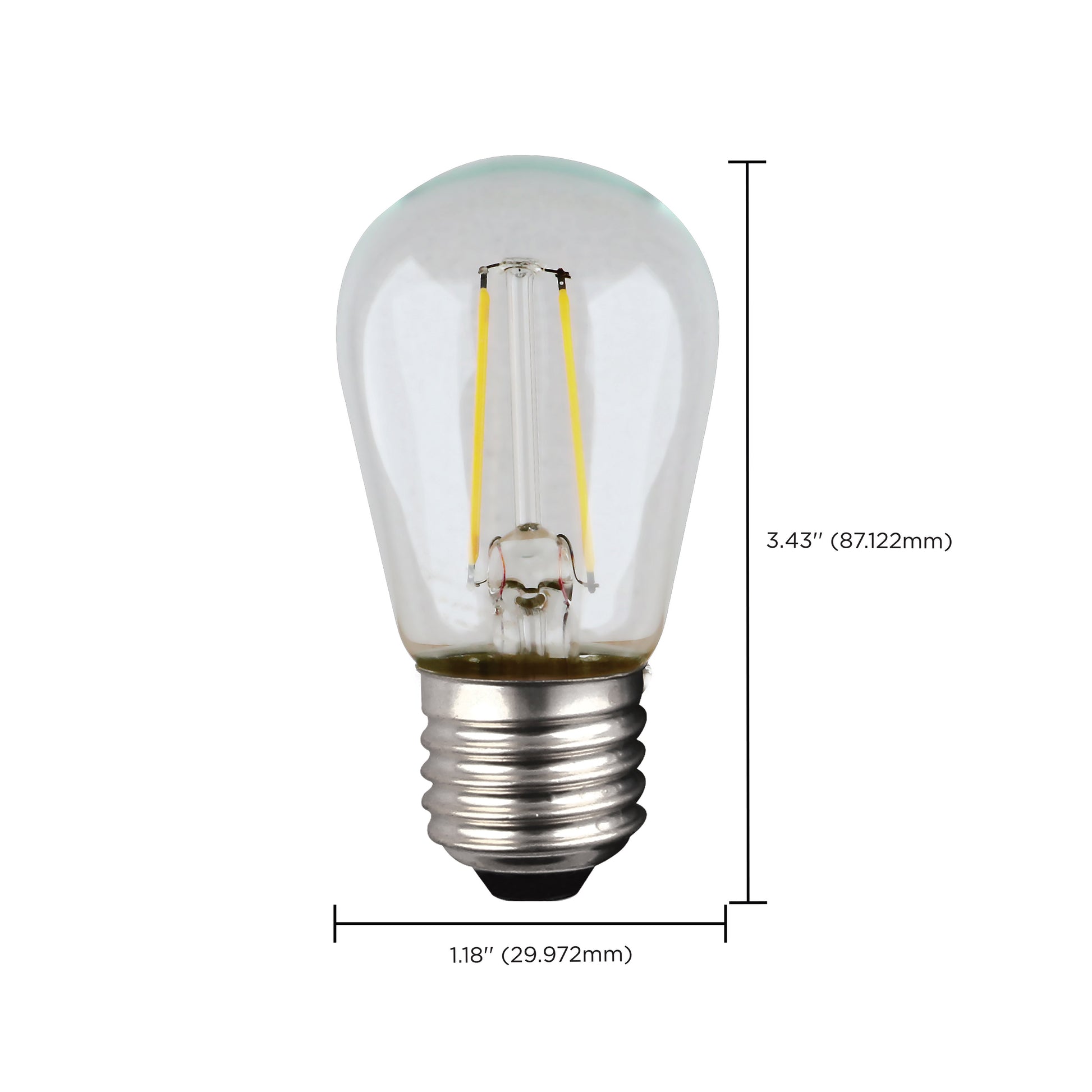 image of S14 LED String Light Replacement Bulb - 2700K - 120 Volt - Replacement 4-pack