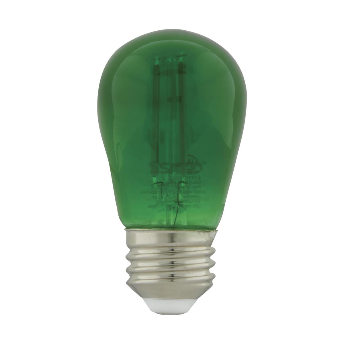 1 Watt - S14 LED Filament -  Transparent Glass Bulb - E26 Base - 120 Volt - Non-Dimmable - Pack of 4