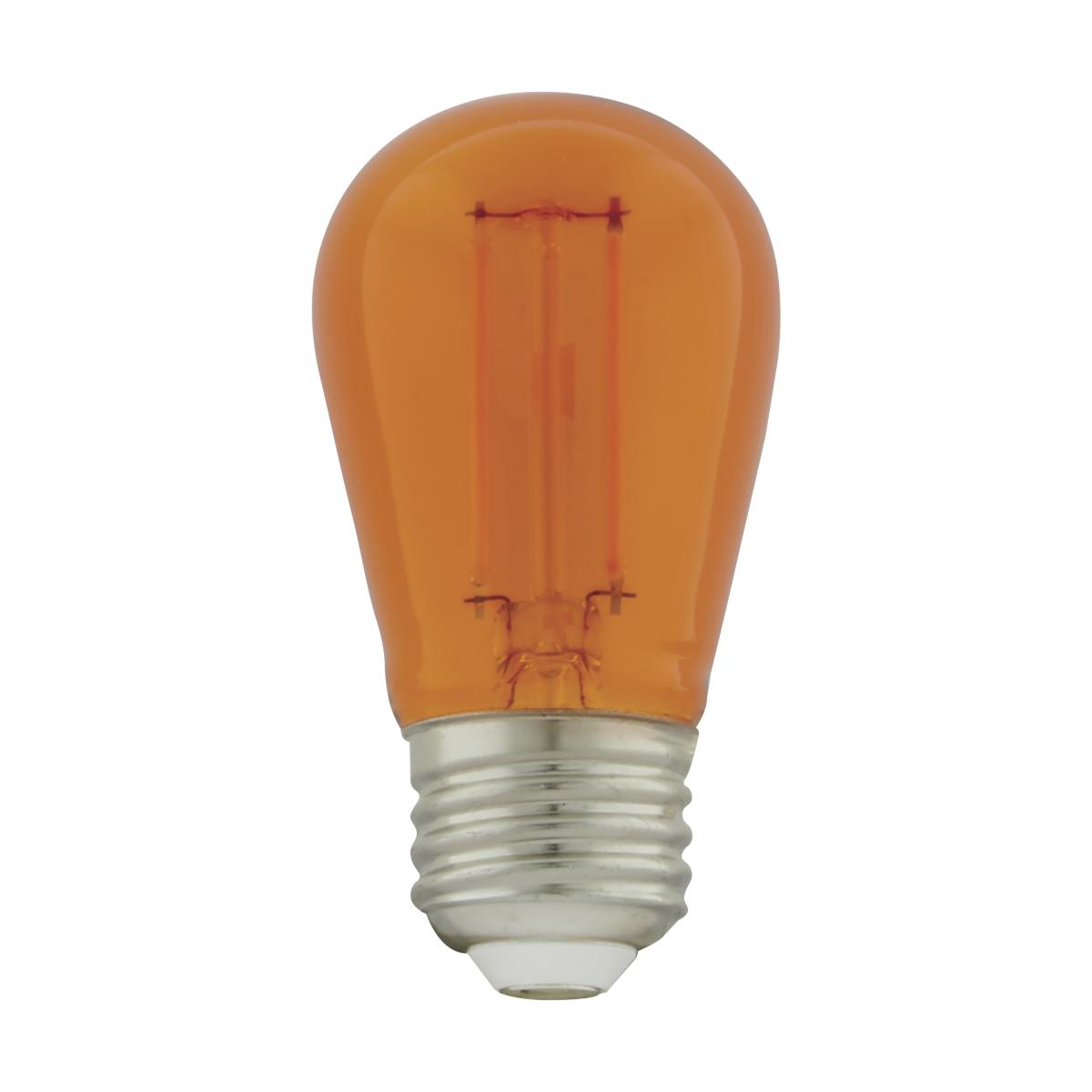 1 Watt - S14 LED Filament -  Transparent Glass Bulb - E26 Base - 120 Volt - Non-Dimmable - Pack of 4