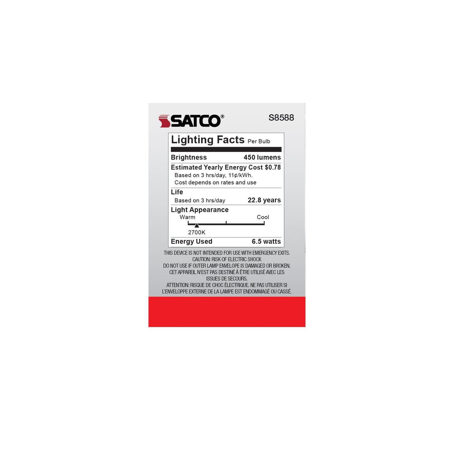 image of 6.5 Watt - LED MR16 - 2700K - 40 deg. Beam Angle - GU10 base - 120 Volt