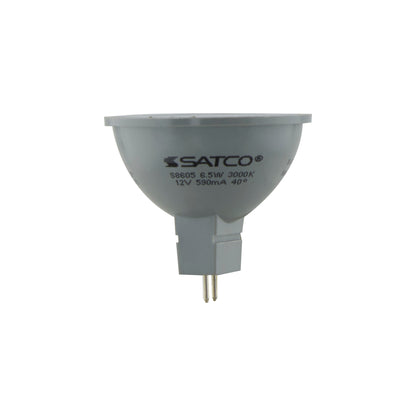 image of 6.5 Watt - LED MR16 - 3000K - 40 deg. Beam Angle - GU5.3 base - 12 Volt AC/DC - Carded