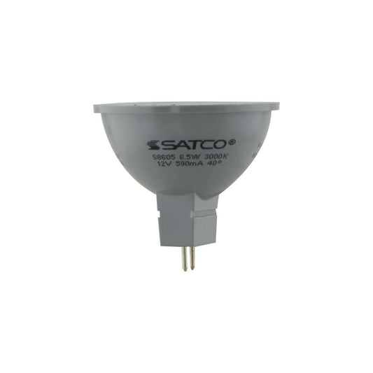 6.5 Watt - LED MR16 - 3000K - 40 deg. Beam Angle - GU5.3 base - 12 Volt AC/DC - Carded