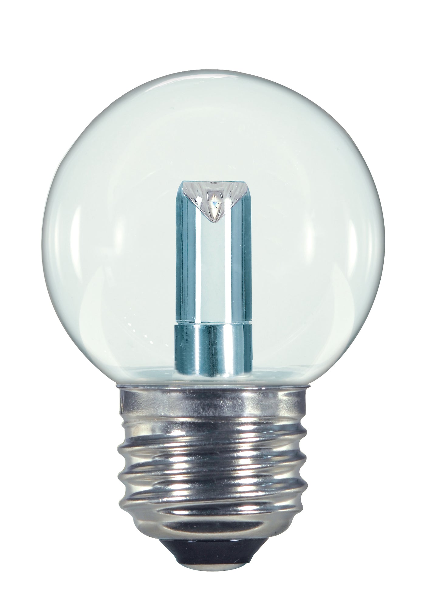 image of 1.4 Watt LED - G16 1/2 - Clear - 2700K - Medium base - 120 Volt - Carded