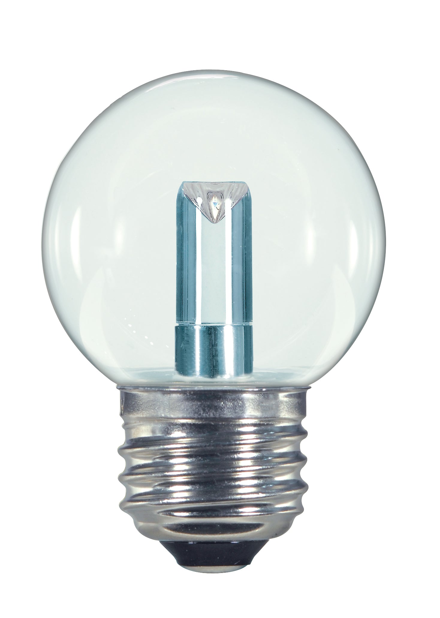 image of 1.4 Watt LED - G16 1/2 - Clear - 2700K - Medium base - 120 Volt - Carded