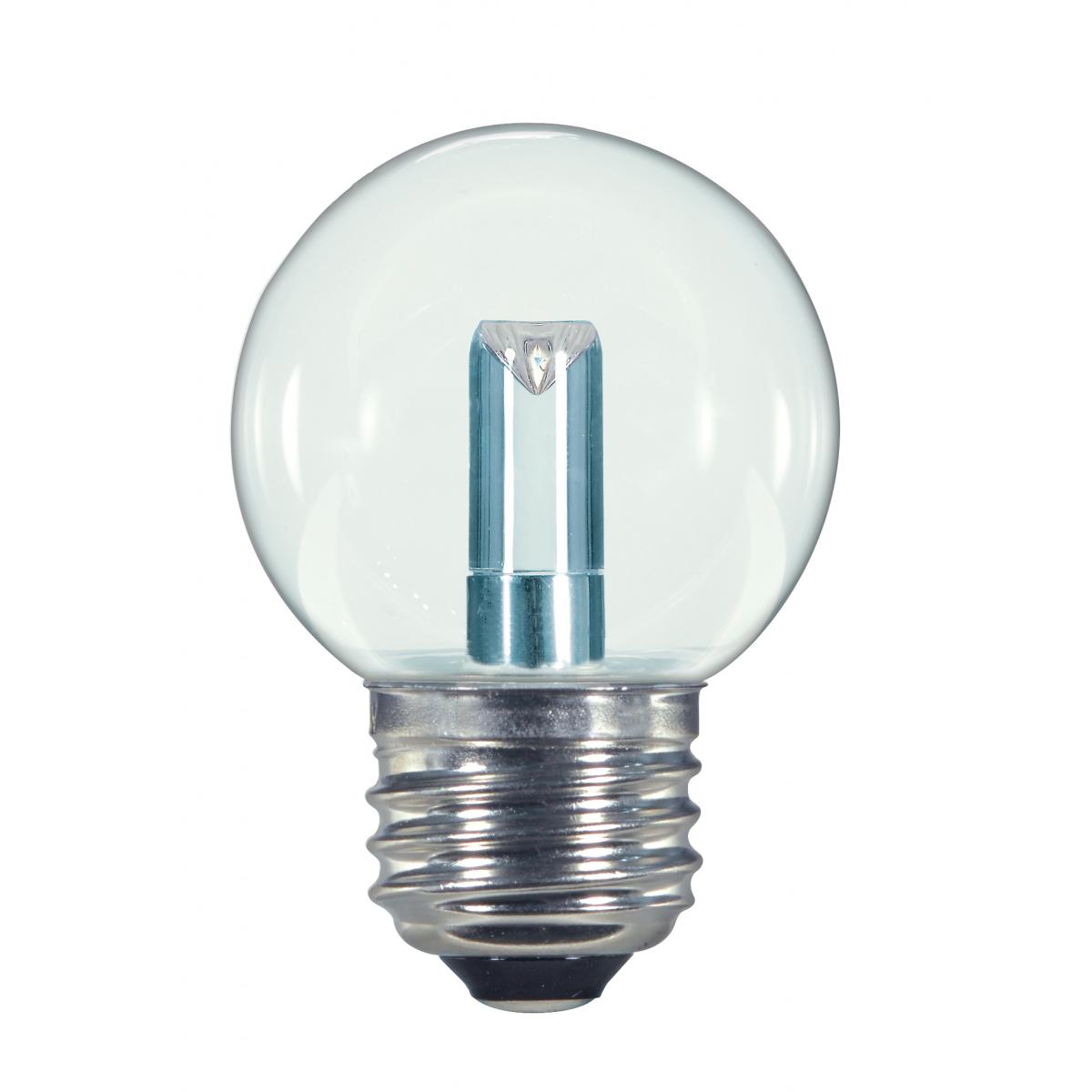 image of 1.4 Watt LED - G16 1/2 - Clear - 2700K - Medium base - 120 Volt - Carded
