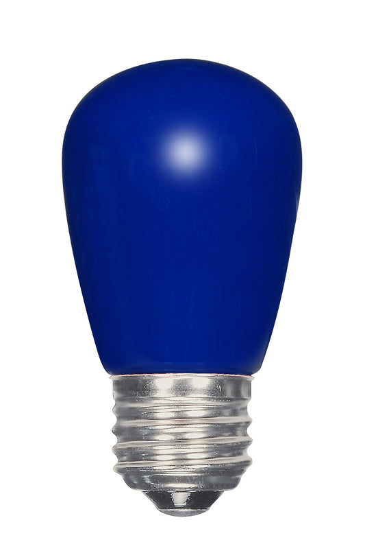 image of 1.4 Watt LED - S14 - Ceramic Blue - Medium base - 120 Volt - Carded