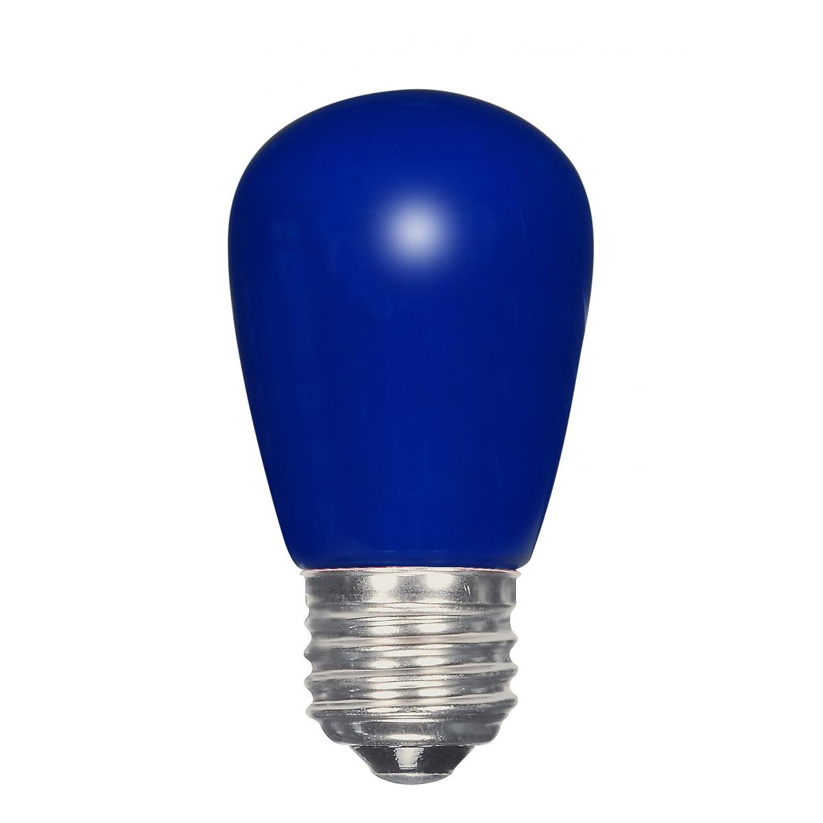 image of 1.4 Watt LED - S14 - Ceramic Blue - Medium base - 120 Volt - Carded