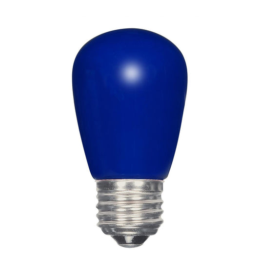 image of 1.4 Watt LED - S14 - Ceramic Blue - Medium base - 120 Volt - Carded