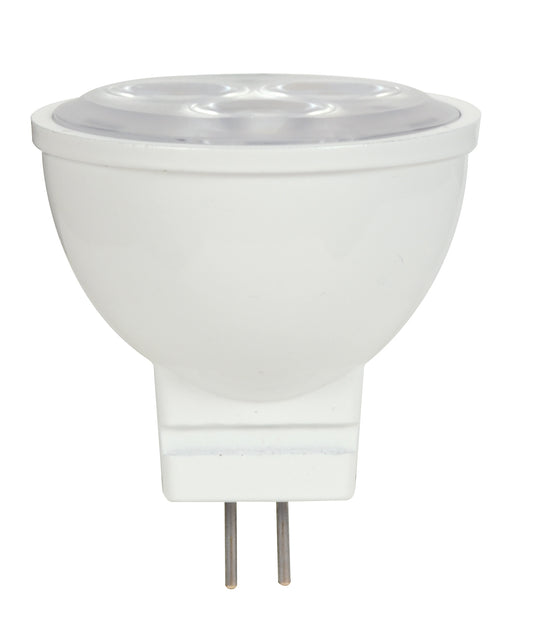 image of 3W - LED - MR11 - 3000K - 25 deg. beam spread - 25000 Average rated hours - 210 Lumens - GU4 base - 12 Volt AC/DC