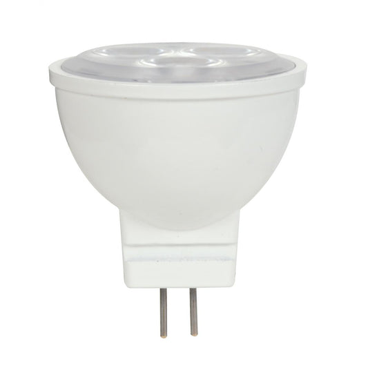 image of 3W - LED - MR11 - 3000K - 25 deg. beam spread - 25000 Average rated hours - 210 Lumens - GU4 base - 12 Volt AC/DC