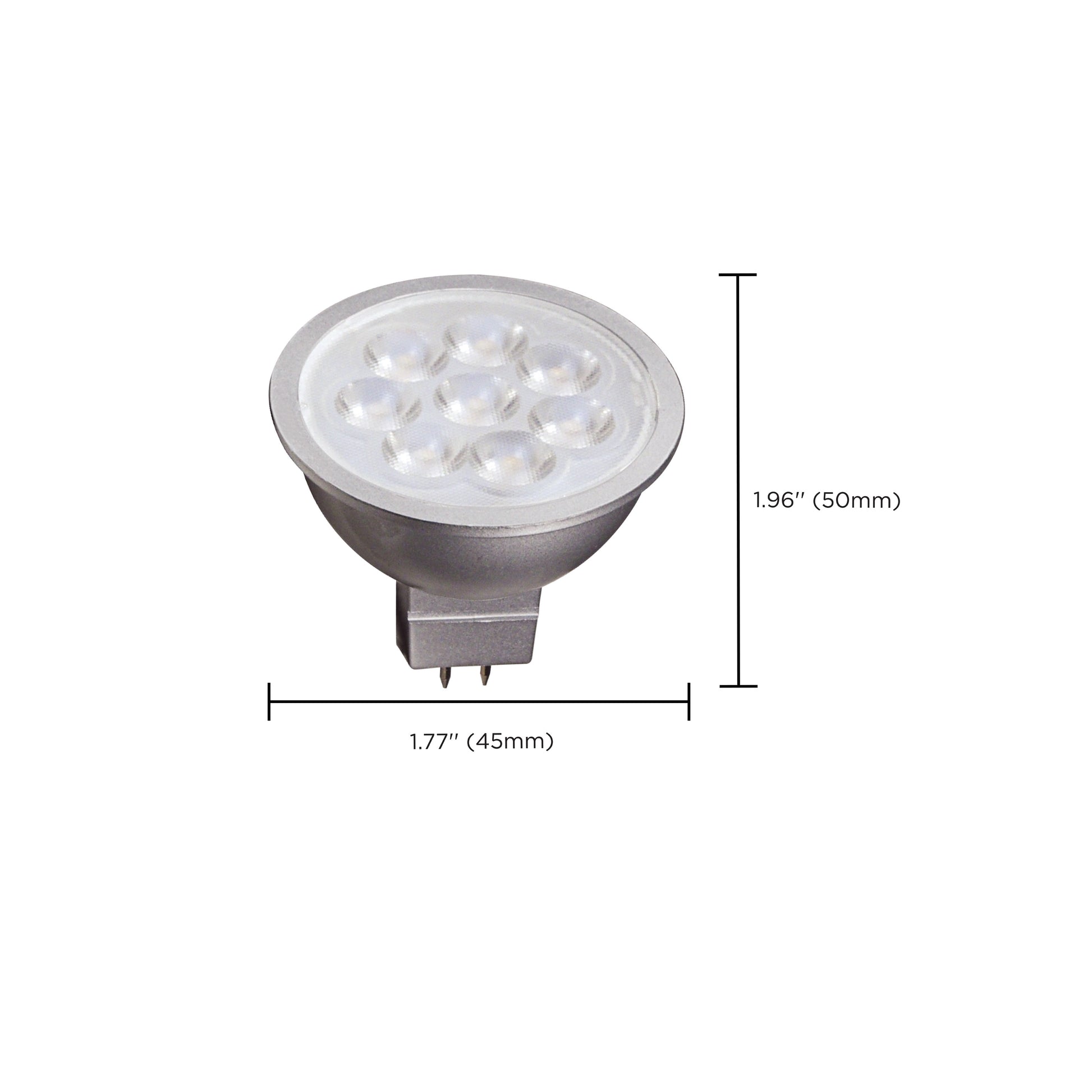 image of 6.5 Watt - LED MR16 LED - 2700K - 25 deg. Beam Angle - GU5.3 base - 12 Volt AC/DC