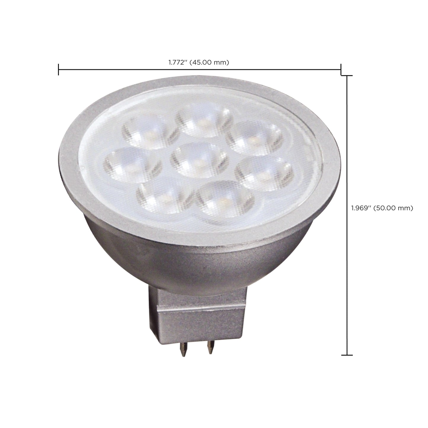 image of 6.5 Watt - LED MR16 LED - 2700K - 40 deg. Beam Angle - GU5.3 base - 12 Volt AC/DC