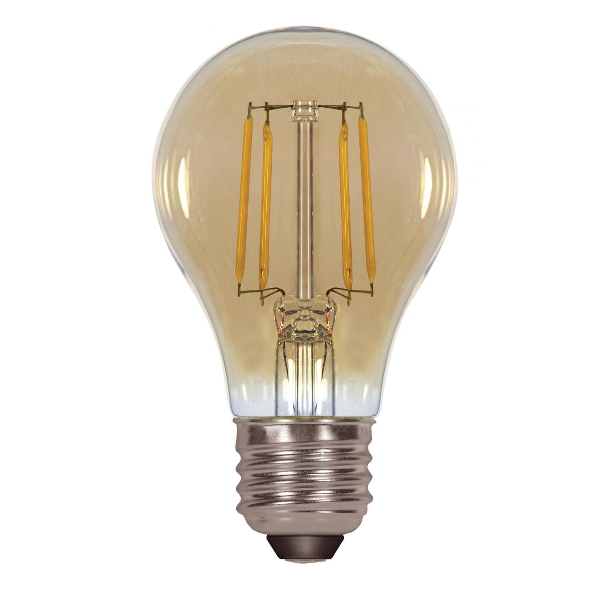 image of 4.5 Watt A19 LED - Amber - Medium base - 2000K - 350 Lumens - 120 Volt