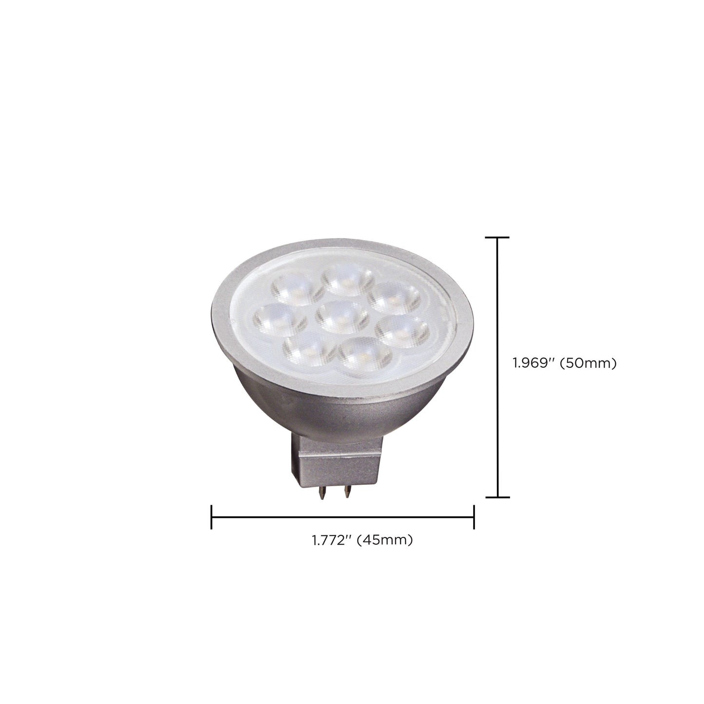 image of 6.5 Watt - LED MR16 LED - 3000K - 40 deg. Beam Angle - GU5.3 base - 12 Volt AC/DC