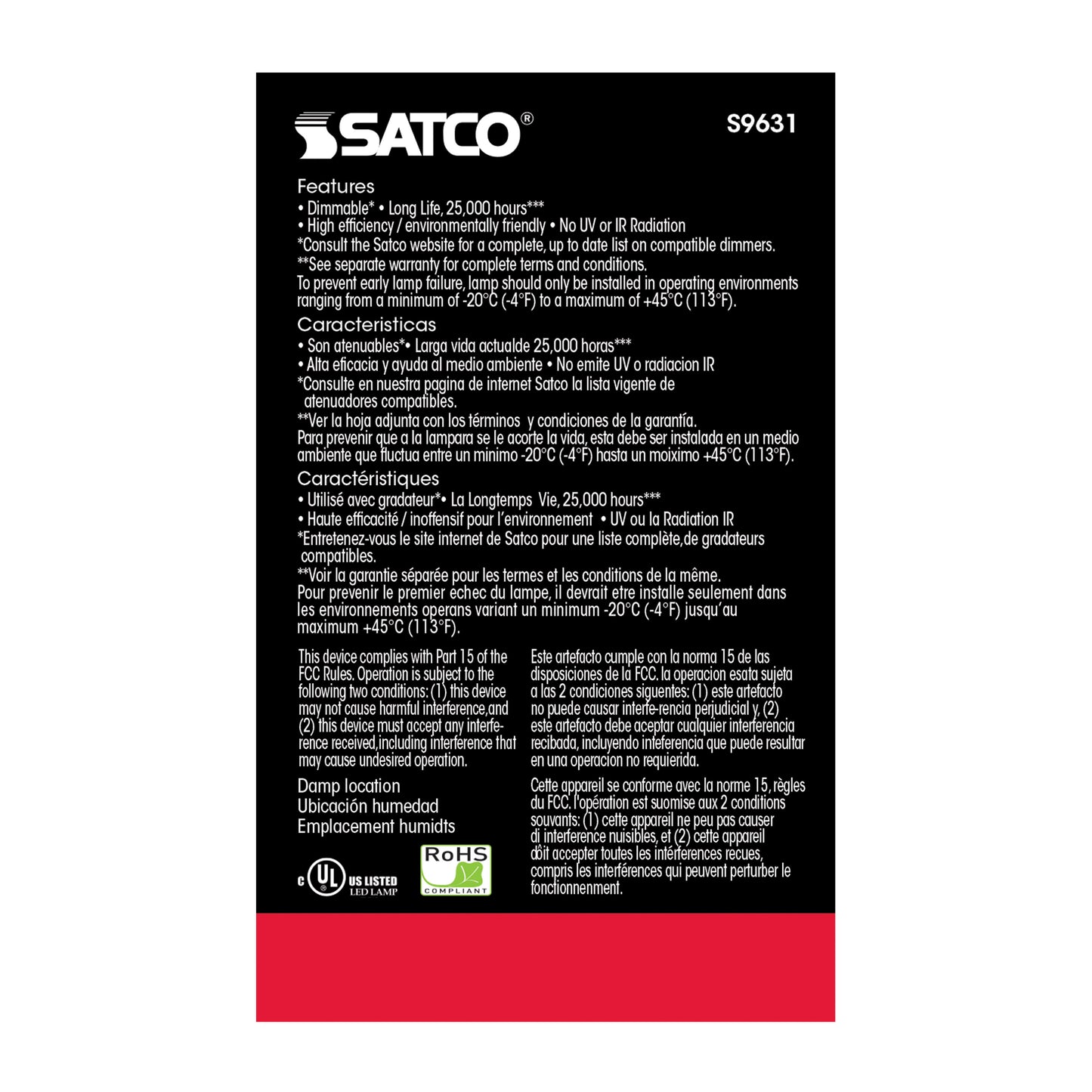 image of 6.5 Watt - LED R20 - 3000K - 107 deg. Beam Angle - Medium base - 120 Volt - Dimmable