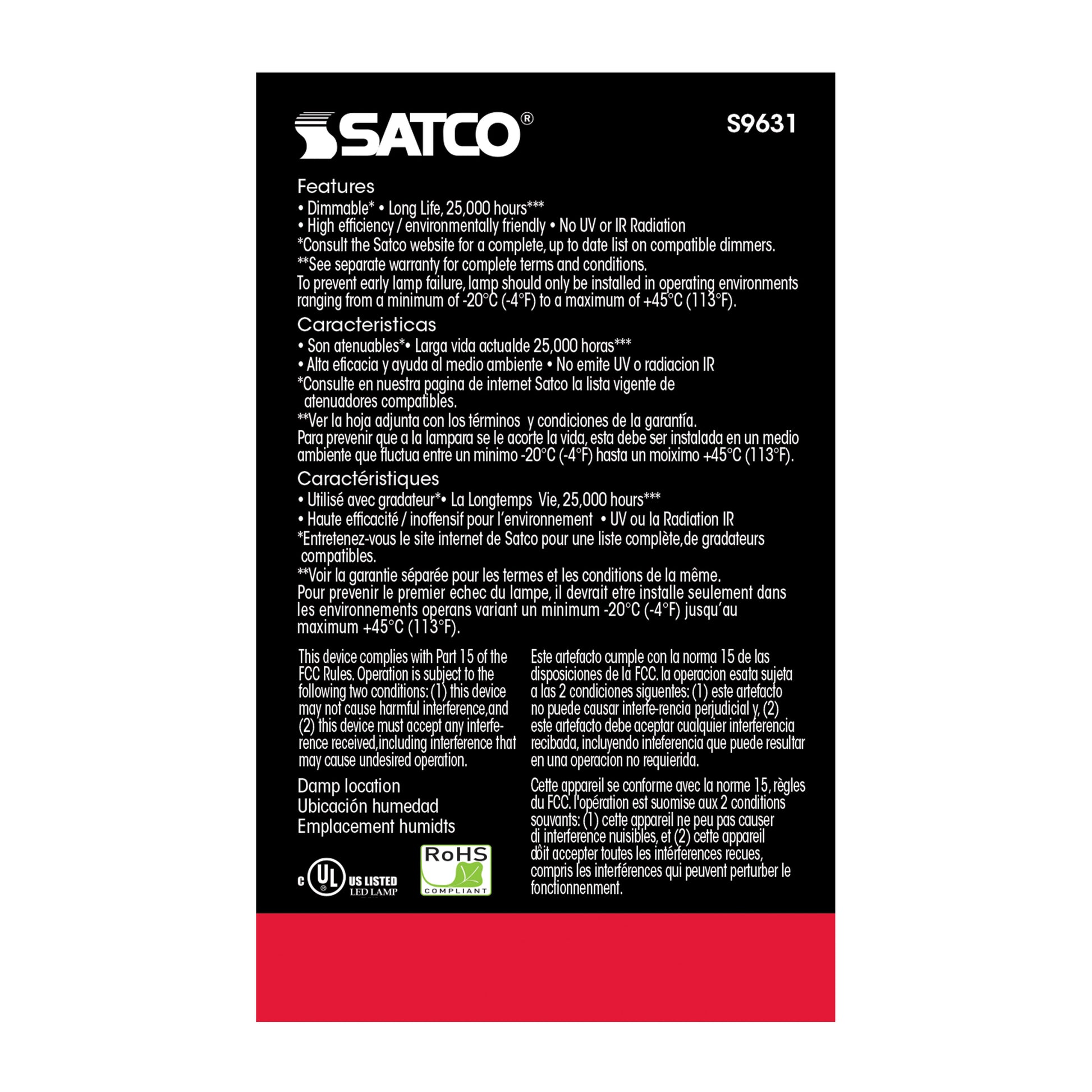 image of 6.5 Watt - LED R20 - 3000K - 107 deg. Beam Angle - Medium base - 120 Volt - Dimmable