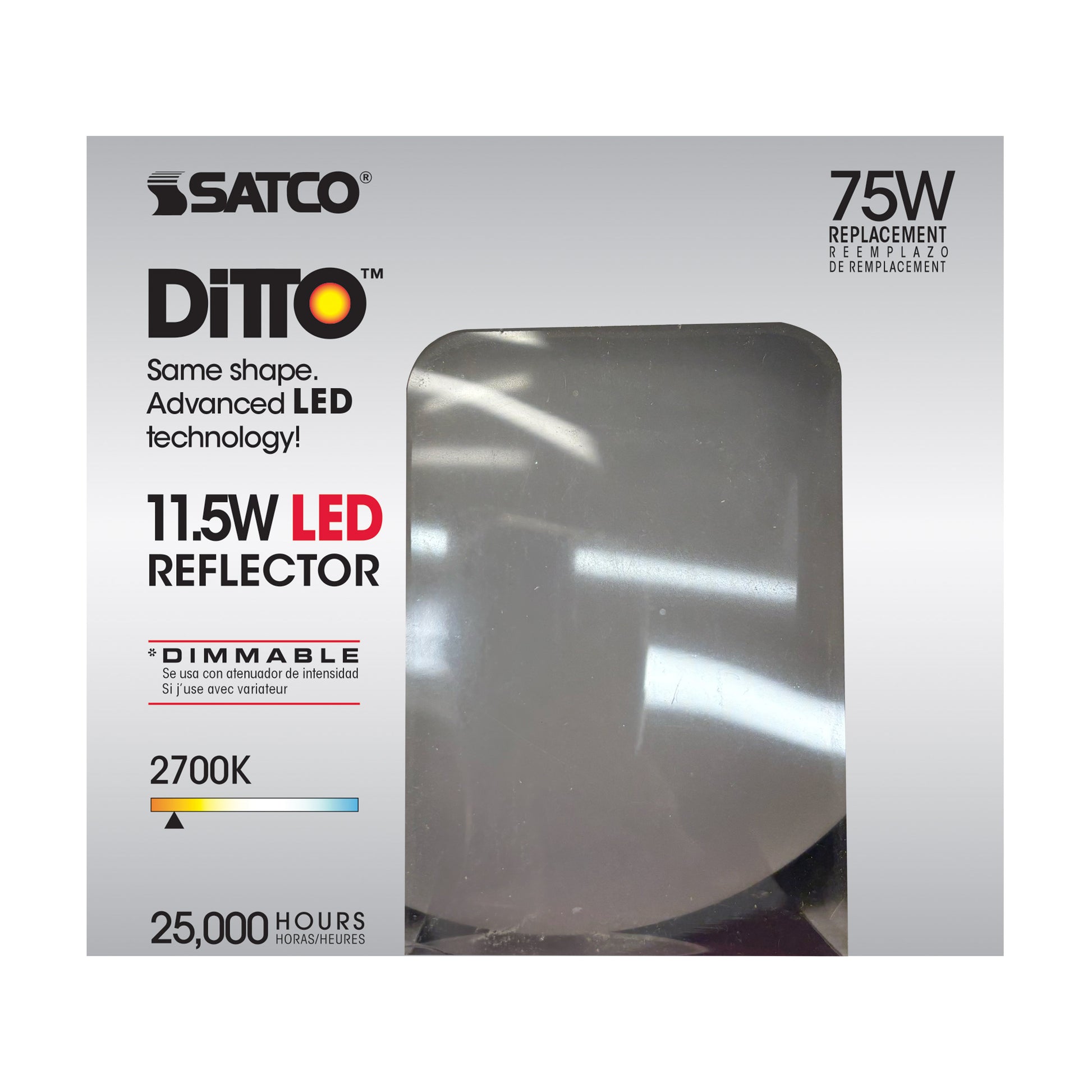 image of 11.5 Watt - LED BR40 - 2700K - 103 deg. Beam Angle - Medium base - 120 Volt - Dimmable