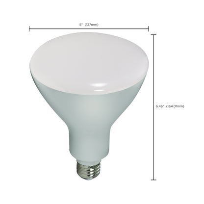 image of 16.5 Watt - LED BR40 - 2700K - 103 deg. Beam Angle - Medium base - 120 Volt - dimmable