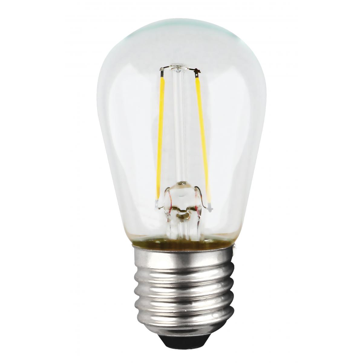 image of 1 Watt LED - S14 - Clear - Medium base - 2700K - 120 Volt