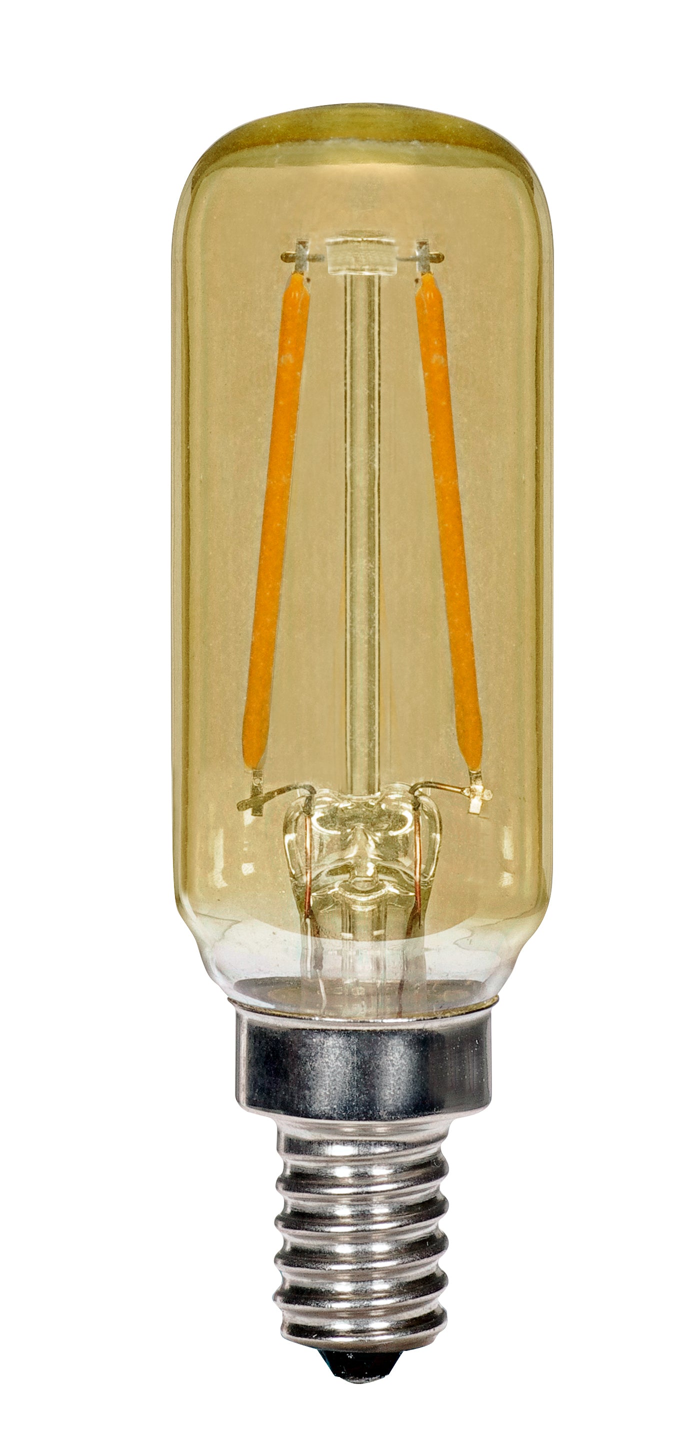 image of 2.5 Watt T6 LED - Amber - Candelabra base - 2000K - 150 Lumens - 120 Volt