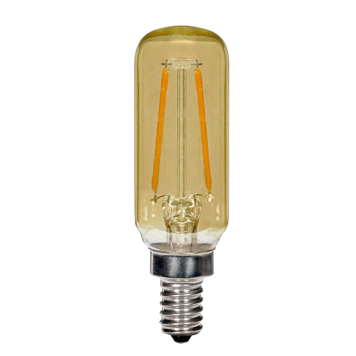 image of 2.5 Watt T6 LED - Amber - Candelabra base - 2000K - 150 Lumens - 120 Volt