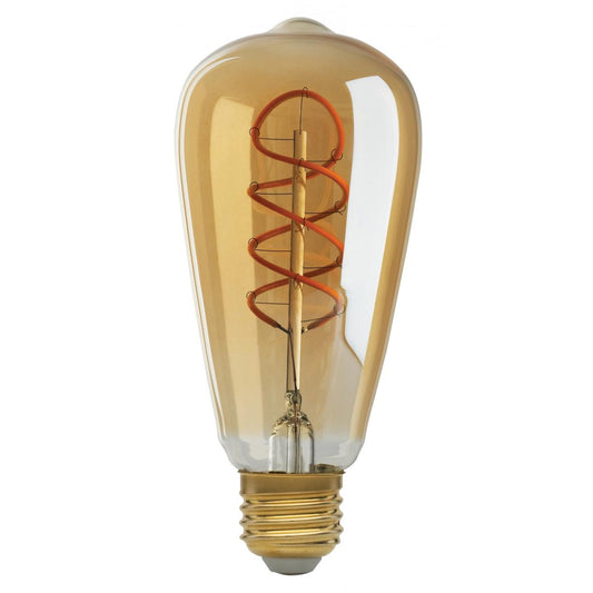 4.5 Watt ST19 LED - Amber - Medium base - 2000K - 260 Lumens - 120 Volt