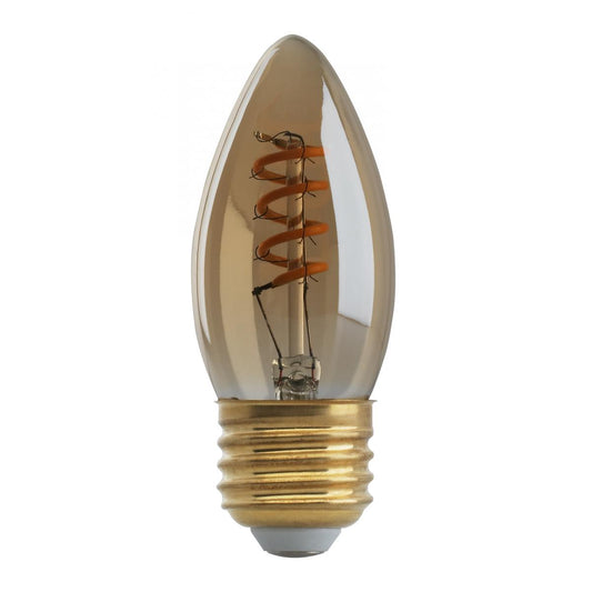 image of 2.3 Watt B10 LED - Amber - Medium base - 2000K - 120 Lumens - 120 Volt
